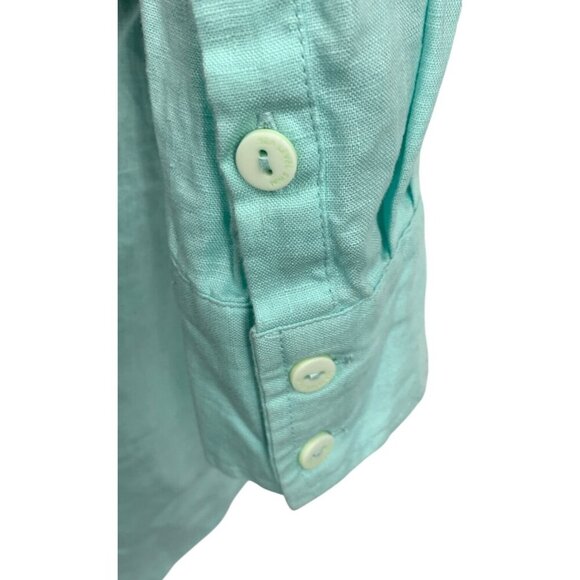 Sea Level Swim Australia Shirt Size Small S Mint Green Linen Button Down New - Picture 4 of 10